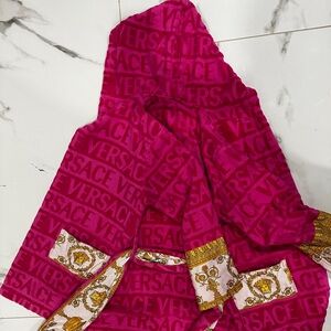 Pink Versace short robe size small for sale